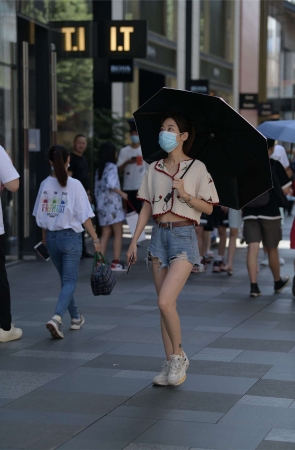 摄神街拍作品 – 夏日热裤美眉