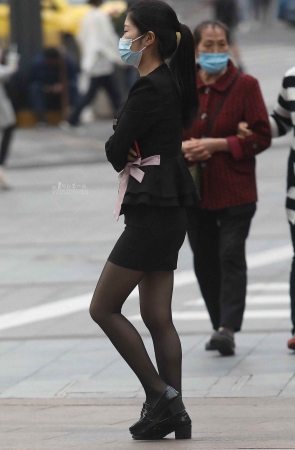 【珏一笑而过】诱惑街拍黑丝OL-13P