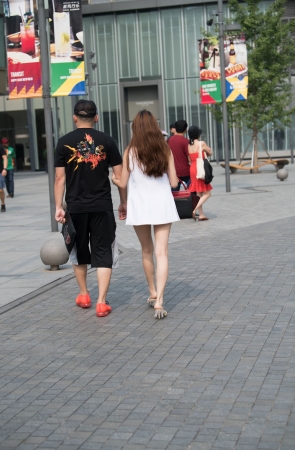 高跟女友逛街