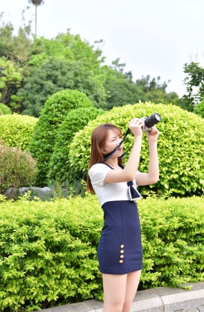 小海街拍作品 会用交卷机的小姐姐