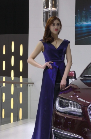 美女车模脸部特写