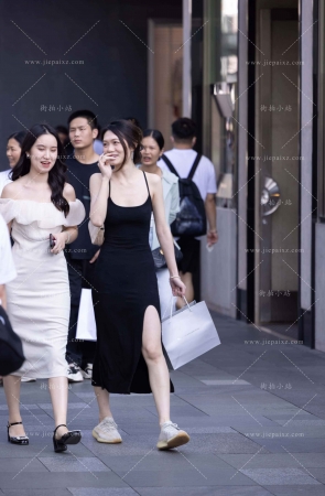 黑裙开衩裙 [15P]