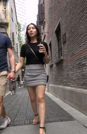 高腰包臀裙美姐